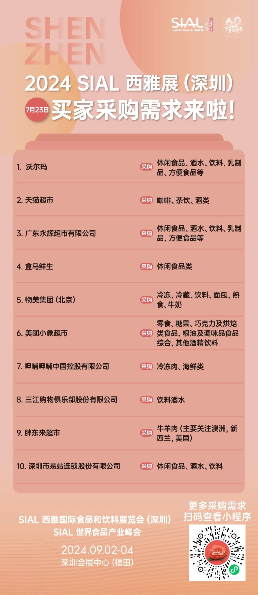 2024 SIAL 西雅國(guó)際食品和飲料展覽會(huì)（深圳）