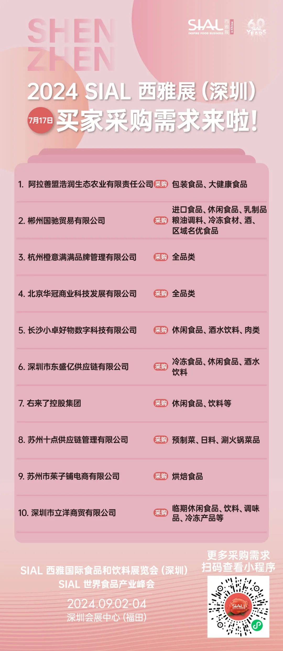 2024 SIAL 西雅國(guó)際食品和飲料展覽會(huì)（深圳）